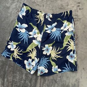 Nautica Floral Swim Trunks Tropical‎ Print Swim Shorts Mens Size S